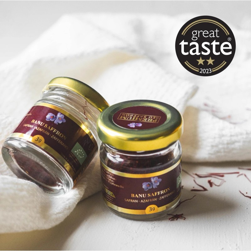 Banu Saffron Organic Saffron - Award Winning all Red Certified