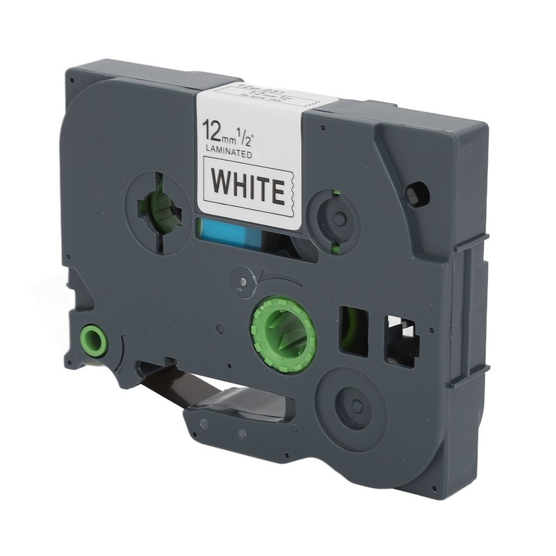 4Pcs Label Tape 12mm Waterproof Black On White Label Maker