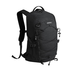 WATERFLY 20L Small Hiking Backpack for Women Men, Lightweight Breathable Back Panel, Chest Strap with Whistle, Fits 2L Water Bladder, Multi-Pocket Bag for Hiking Camping Travel Trekking Outdoor