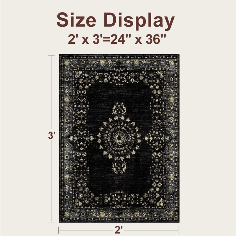 Small Area Rug 2x3 Ft Door Mat Machine Washable Kitchen