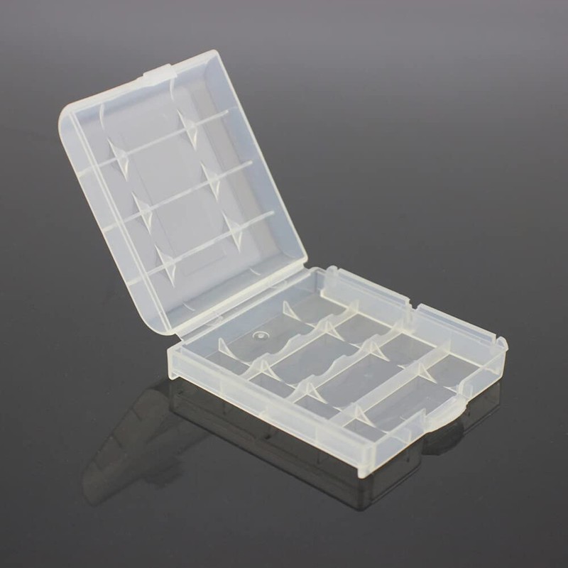 lasenersm 4 Pieces Battery Storage Case Battery Holder Box AA/AAA