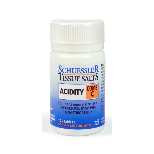 Schuessler Tissue Salts COMB (C) Acidity Tablets 125