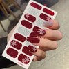 Glitter Christmas Gel Nail Strips Stickers 3D Self-Adhesive Christmas Full