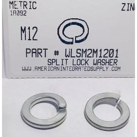 AMERICANINTEGRATEDSUPPLY.COM M12 SPLIT LOCK WASHERS STEEL ZINC D127B (25)