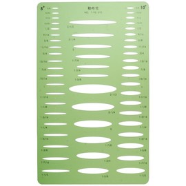 Flexible Jewelry Design Template Ruler for Hand Drawing - Thin, Soft, 360° Bendable, Includes Circular, Oval, and Diamond Shapes (Ellipse Template)