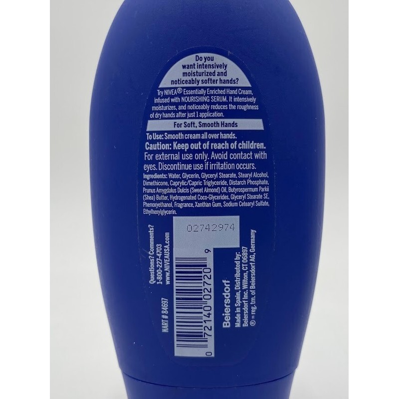 NIVEA Hand Cream - Essentially Enriched 2.6 oz - Lot