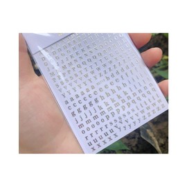 Generic 26 Letters Nail Decal Sticker English Latin Alphabet Uppercase Lowercase Wg719 Silver Nail Wraps Stickers Manicure Supplies for Women Nails Full Long Lasting Easy Apply and Remove