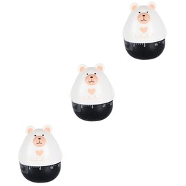 MAGICLULU 3pcs Cute Bear Shape Mechanical Timer for Cooking Easy to Use Kitchen Timer for Management for Baking Frying and Boiled Eggs and Practical Design