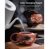 Color-Changing Yixing Clay Teapot，11Oz Chinese Dragon Phoenix Purple Clay Tea