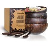 COCOBOWLCO Coconut Bowl Set with Wooden Spoons – Eco-Friendly Acai