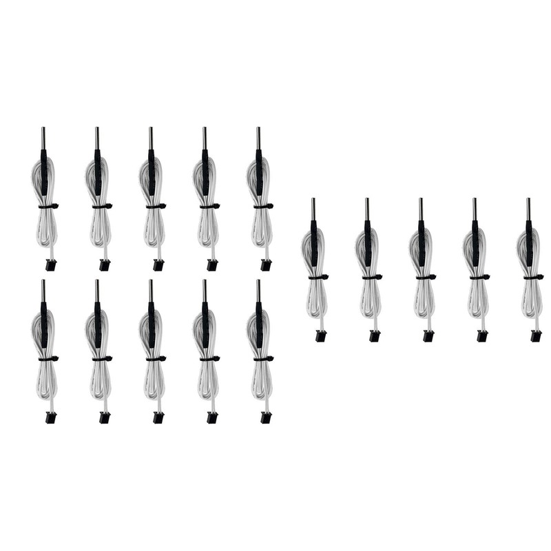 15PCS Thermistor Sensor High Temperature Resistance Sensitive 304 Stainless Steel