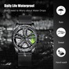 rorios Men's Watches Car Wheel Rim Hub Watch Analogue Quartz