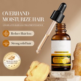 Hppsctink 2pcs Ingwer Haarkur Serum, Feuchtigkeitsspendende und glättende Haarpflege, sicher und sanft, Verbessert trockenes und krauses Haar, 2pcs*30ml, shampoo