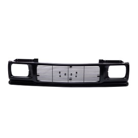 CarPartsDepot Front Texture Black Grille Assembly Grill Black Shell Insert Compatible For GMC Jimmy S15 Sonoma Sport Utility Vehicle Standard Extended Cab Pickup 1991-1994 Base SLE SLT SLS GT