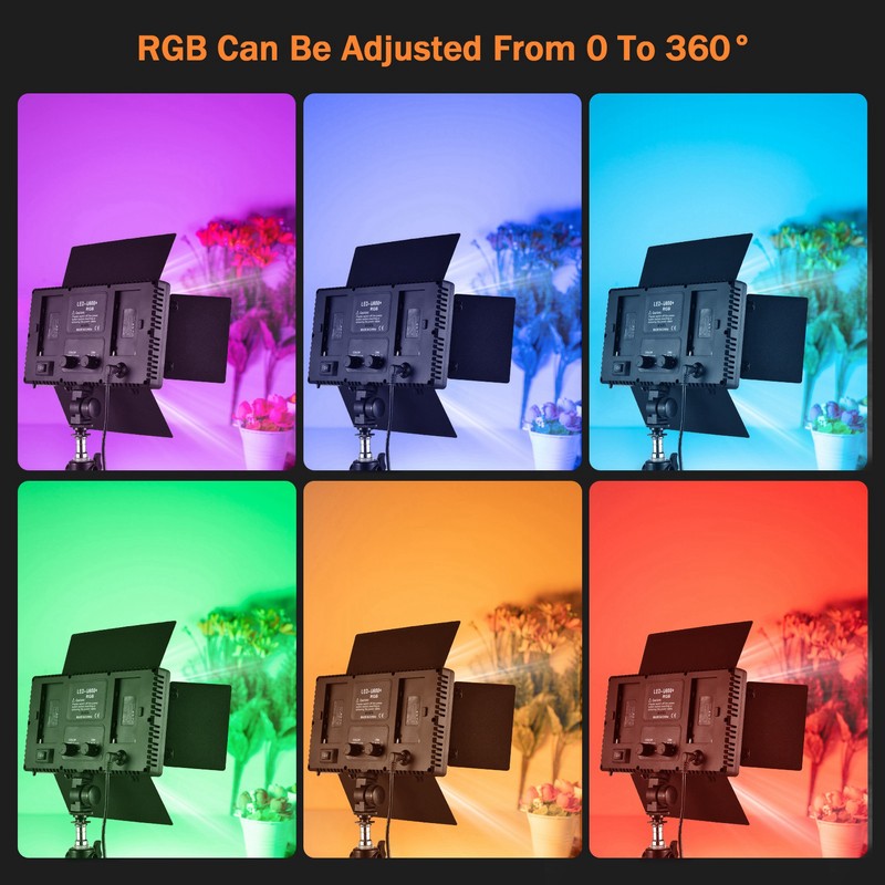 LED Video Light 36W 3200K-5600K Color Thermometer Photographic Fill Light