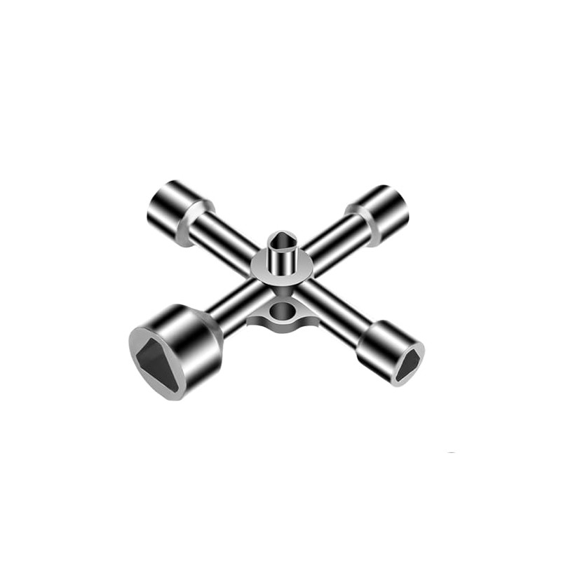 VEOIRXU Pack of 2 4-way triangular keys, triangular key, rubbish