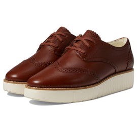 Cole Haan Women's Grand City Platform Oxford, Dark Cuoio/Ivory, 5.5