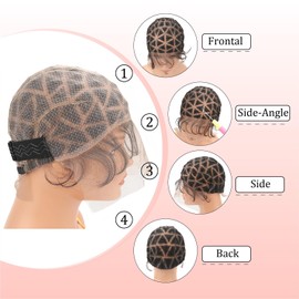 OTO BELLA Braided Wig Cap with Baby Hair for Crochet Braids - Glueless Double Full HD Lace Wig Cap for Black Women (99-Triangel Sections)