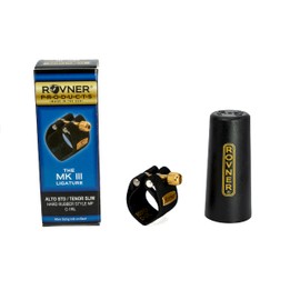 Rovner Ligature & Plastic Cap for Alto Standard Saxophone - MKIII Ligature for Hard Rubber Mouthpiece (C-1RL)