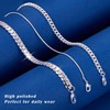 KENIY 3 Pcs Layered Silver Plated Necklaces Set Stack for