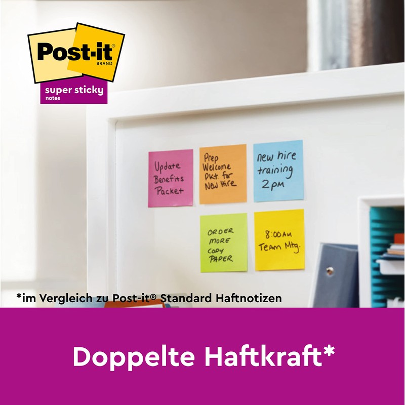 Post-it Super Sticky Z-Notes Bear-330 Dispenser, 1 x Z-Notes Dispenser