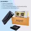 SQUAD Sunglasses for Men Rectangular Oversized Frame Black Pair Lens
