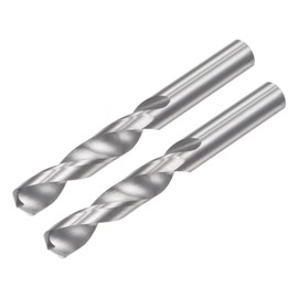 QUARKZMAN Solid Carbide Drill Bits 6.5mm C2/K20 Tungsten Carbide Twist Drill Bit with Straight Shank Drill Bit for Stainless Steel Aluminum Iron Metal Plastic 2pcs