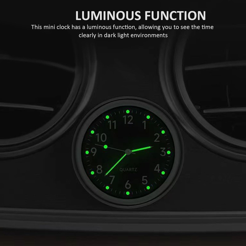 2 Pieces Car Mini Clock, Clock, Small Wall Clock, Mini