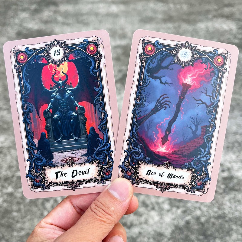 Unique Dark Gothic Tarot Deck, Tarot Cards for Beginners, Dark