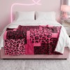 Pink and Black Cheetah Throw Blanket, 50x60 in