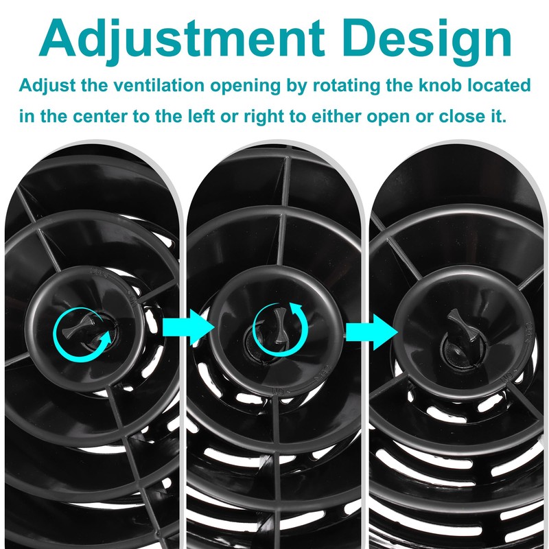 PATIKIL 6 Inch Round Air Vent Cover, Soffit Vents ABS