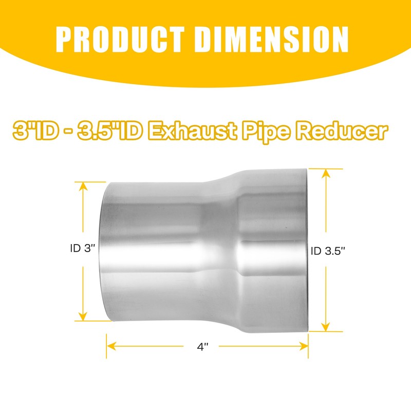 QYFNB 304 Stainless Steel Exhaust Adapter Connector, Universal Exhaust Pipe,