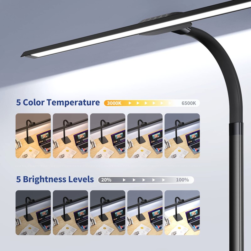 Kary LED Desk Lamp, 24W Architect Desk Lamps with Base