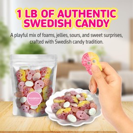 Swedish Candy Bubs Sour Mix – Vegan Gummy Candy from Sweden – Tangy, Chewy, and Plant-Based Scandinavian Treats – 100% Gelatin-Free