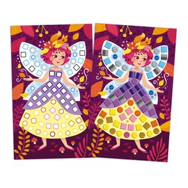 Janod - Cofanetto Mosaici Principesse e Fate - Les Ateliers du Calme - Kit Creativo per Il Tempo Libero dei Bambini - Sviluppo della Motricità Fine e della Concentrazione - Dall'Età di 5 Anni, J07962