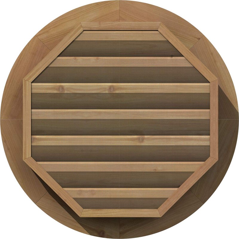 Ekena Millwork GVWRO12X1200SFUWR Round Gable Vent Gable Vent, 12"W x