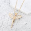 Lucky Angel Necklace for Women Shiny Cubic Zirconia Crystal Pendants