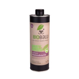 Biobalu Organic Milk Thistle Oil, Supplementary Feed for Dogs and Horses, Barf Oil to Support Liver Function and Coat Change (1000 ml)