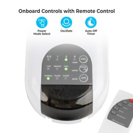 Comfort Zone CZ16WR-EC 16-inch Quiet 3-Speed Wall Mount Fan with Remote Control, Timer and Adjustable Tilt, White