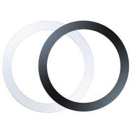 VICSEED 2X Metal Rings (Black + White) Fit for All Phone Cases Magnetic Car Mount