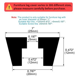 sourcing map 4pcs Rubber Feet Bumper Furniture Table Amplifier Speaker Floor Protector Cabinet Leg Pads, D25x20xH12mm