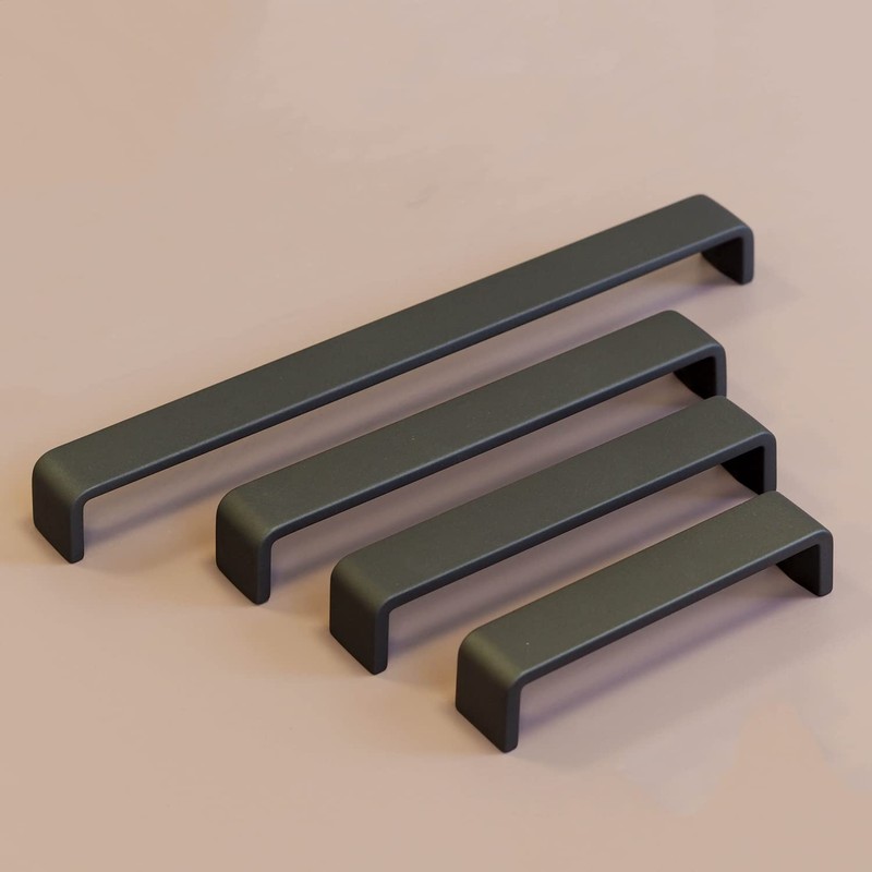 288mm Dark Grey/Titanium D Shape Handle for Kitchen Cabinets |