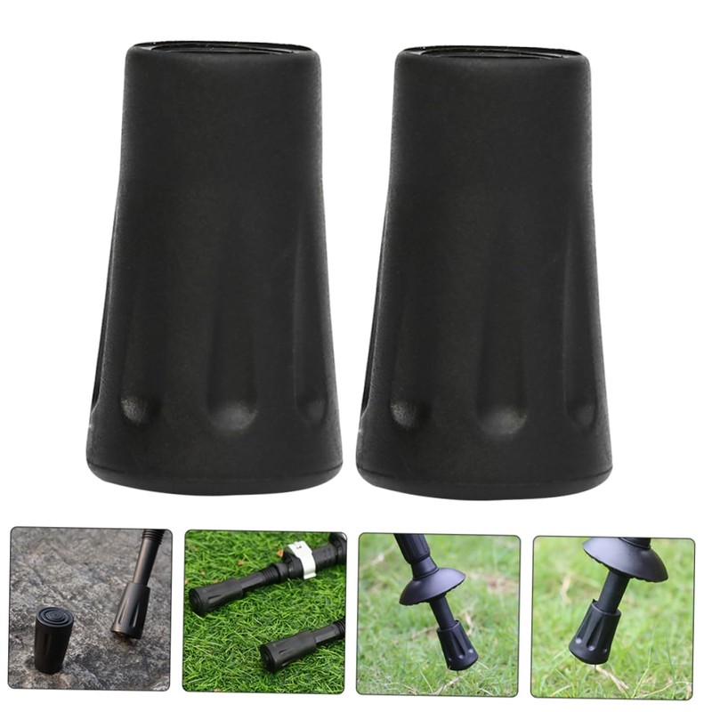 Baluue 10pcs Rubber Tips for Canes Non- Trekking Pole Feet