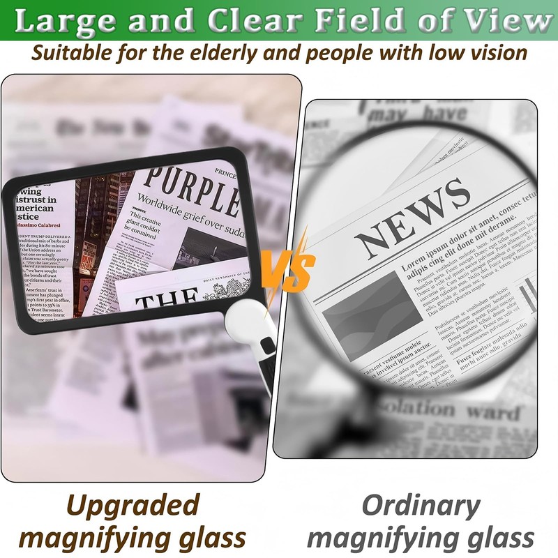 5X Magnifying Glass with Light, 48 LED Handheld Full Page