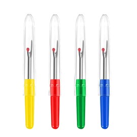 4 Pcs Unpicker Sewing Tool Seam Rippers Plastic Handle Seam Rippers Seam Separators Stitch Unpicker Sewing Accessories for Open Seams Hemming Seams (Red Yellow Blue Green)