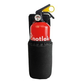 notlok Safety Work - Feuerlöscher-Tasche 1kg mit Klettbefestigung – Halter für Auto, PKW, Wohnmobil & Wohnwagen, Grau