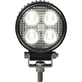 Buyers Products 1492302 2" LED Round Flood Light, 8 LEDs, 2,650 Lumens, 18" Lead Length With Stud Mount Base, Work Light For Trucks, Trailers, RVs & More