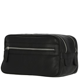 Dermata - Toiletry Bag Leather 26.5 cm Black, black