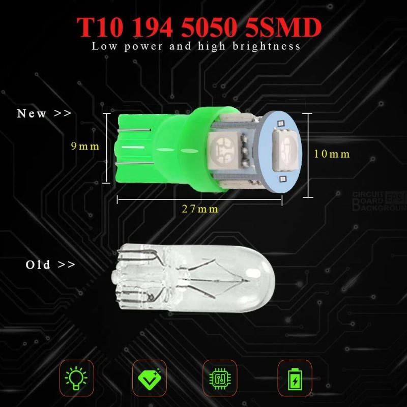 Unbranded 10 x Ultra Green Interior LED Lights Package For