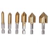 Chamfer Drill Bit Hex Shank 5 Flute Countersink Hole Opener